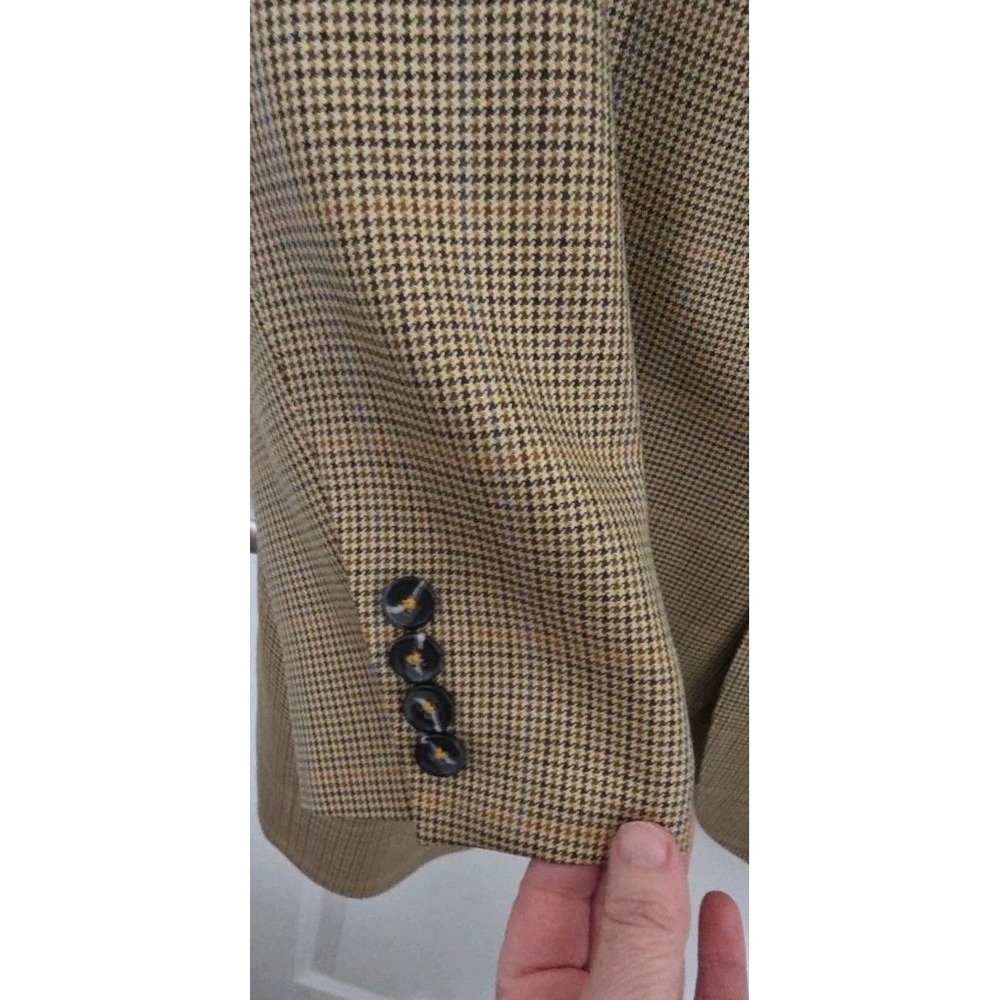 Brooks Brothers Golden‎ Fleece HOUNDSTOOTH Wool Silk Sportcoat Blazer 43L - Picture 13 of 15